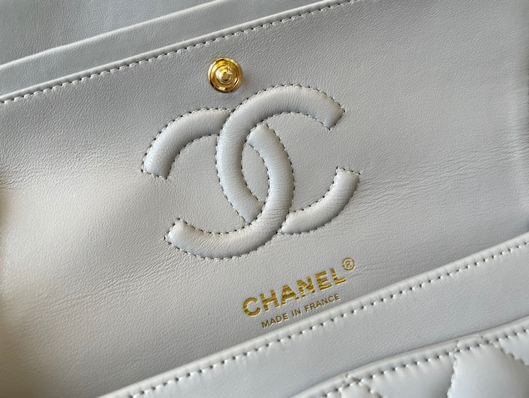 Chanel Classic Flap Small In Gray Lambskin