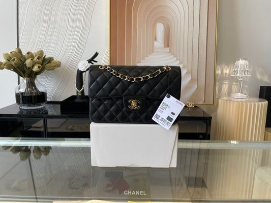 Chanel Classic Flap Small In Black Lambskin