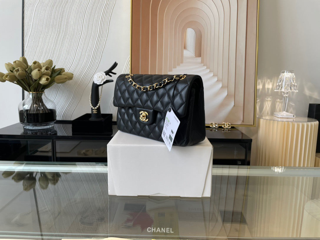 Chanel Classic Flap Small In Black Lambskin