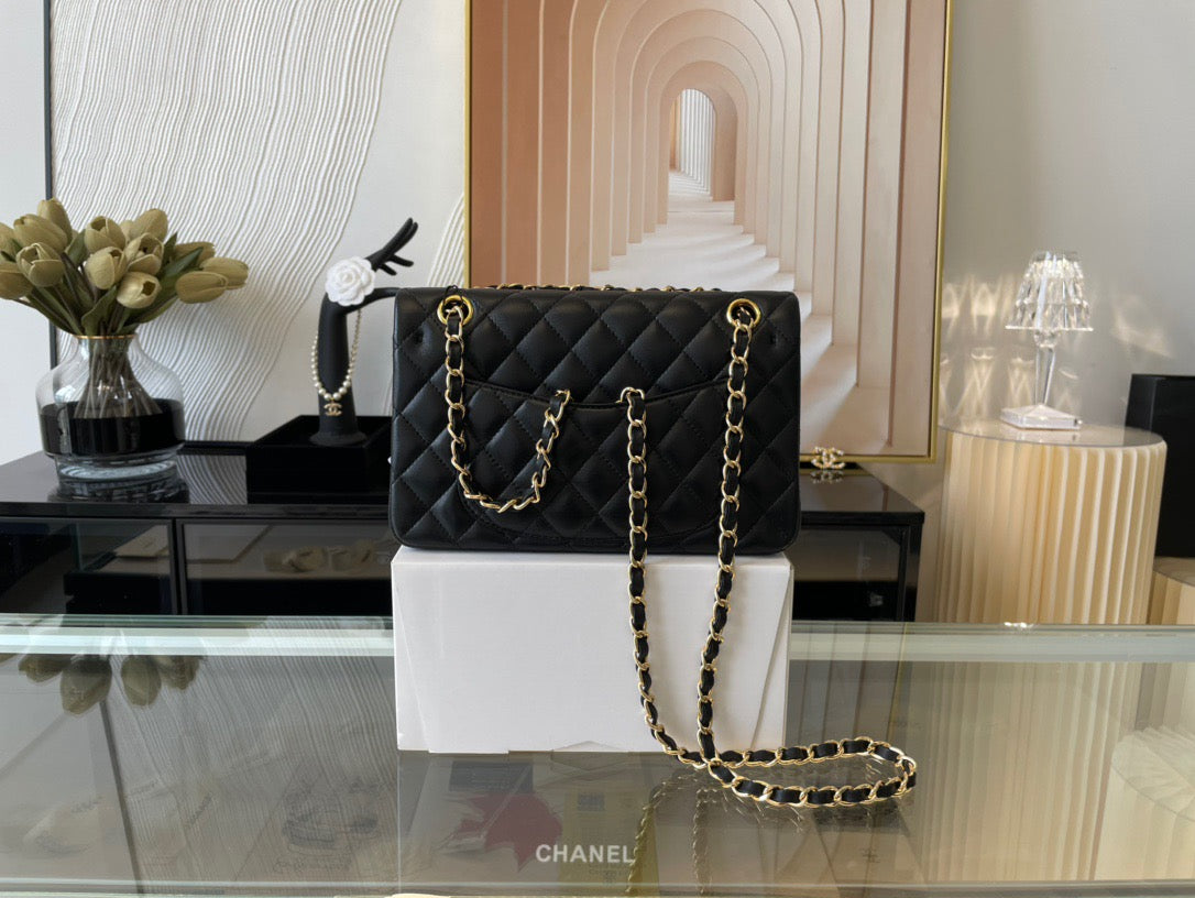 Chanel Classic Flap Small In Black Lambskin