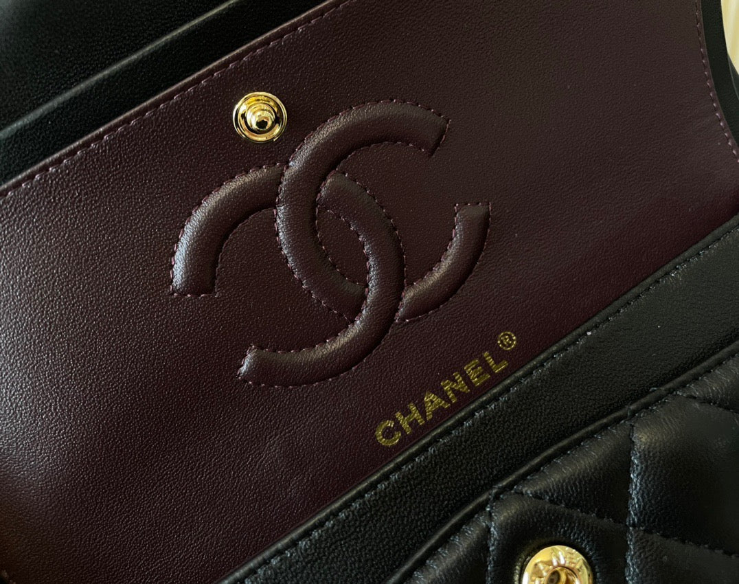 Chanel Classic Flap Small In Black Lambskin