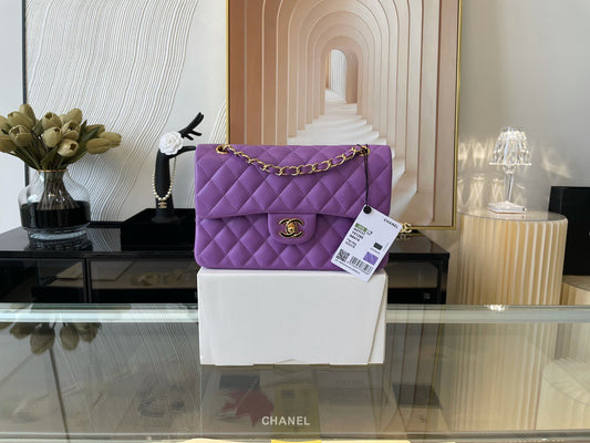 Chanel Classic Flap Small In Purple Lambskin