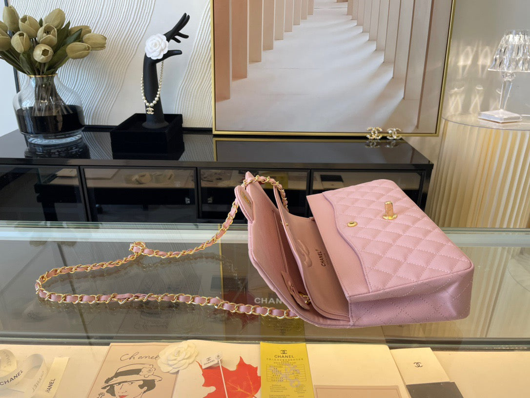 Chanel Classic Flap Medium In Pink Calfskin