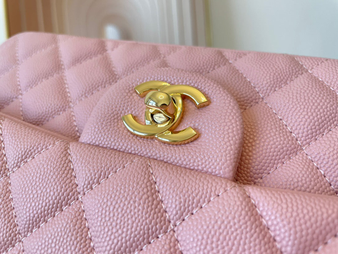 Chanel Classic Flap Medium In Pink Calfskin