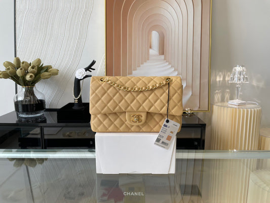 Chanel Classic Flap Medium In Jaune Poussin Calfskin