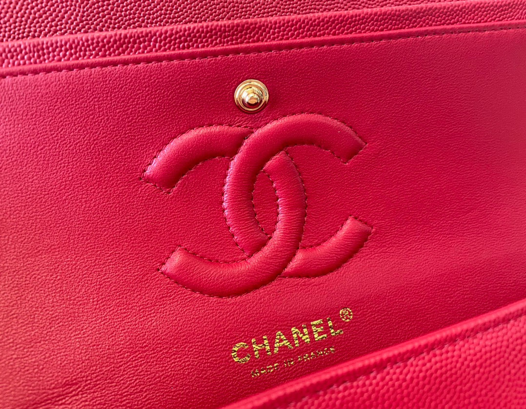 Chanel Classic Flap Medium In Red Calfskin