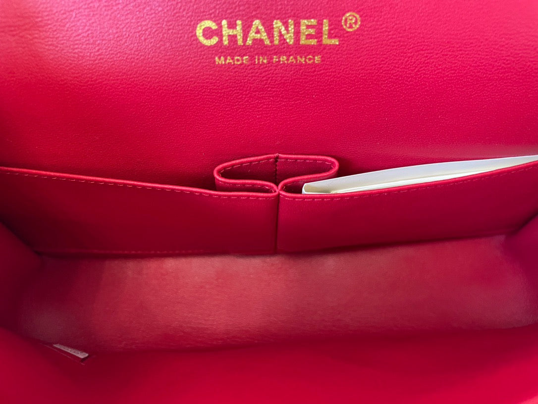 Chanel Classic Flap Medium In Red Calfskin