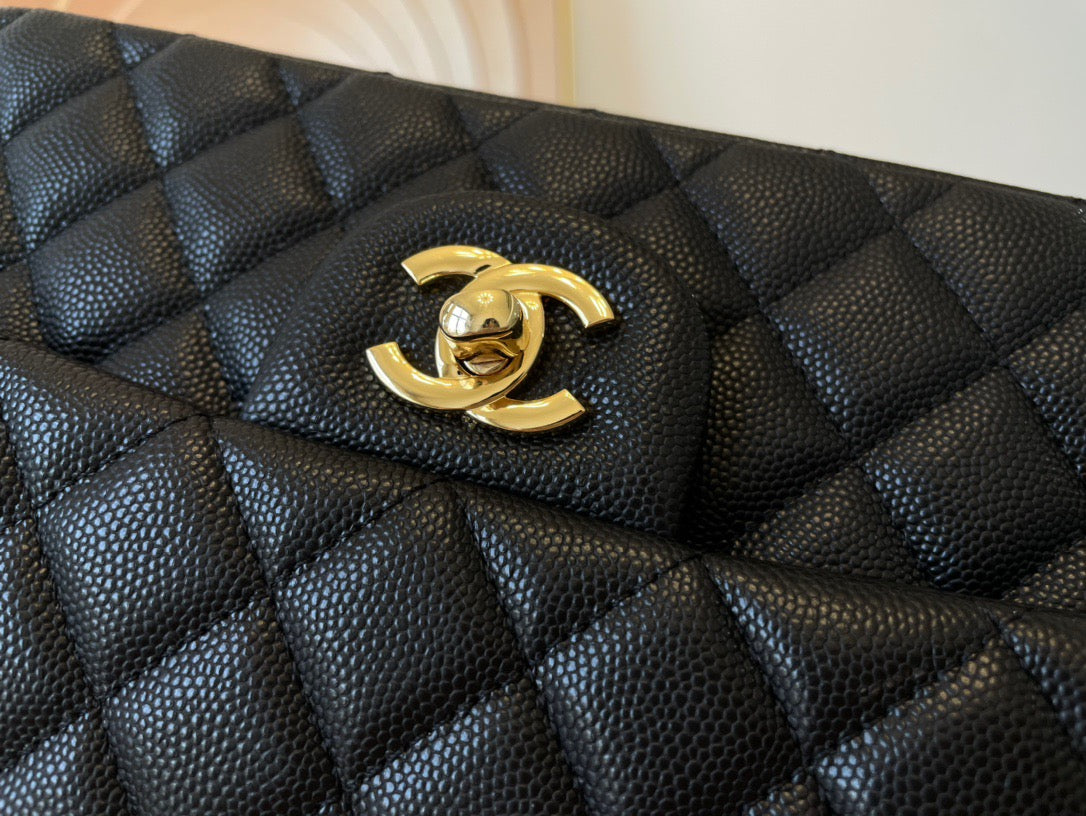 Chanel Classic Flap Medium In Black Calfskin