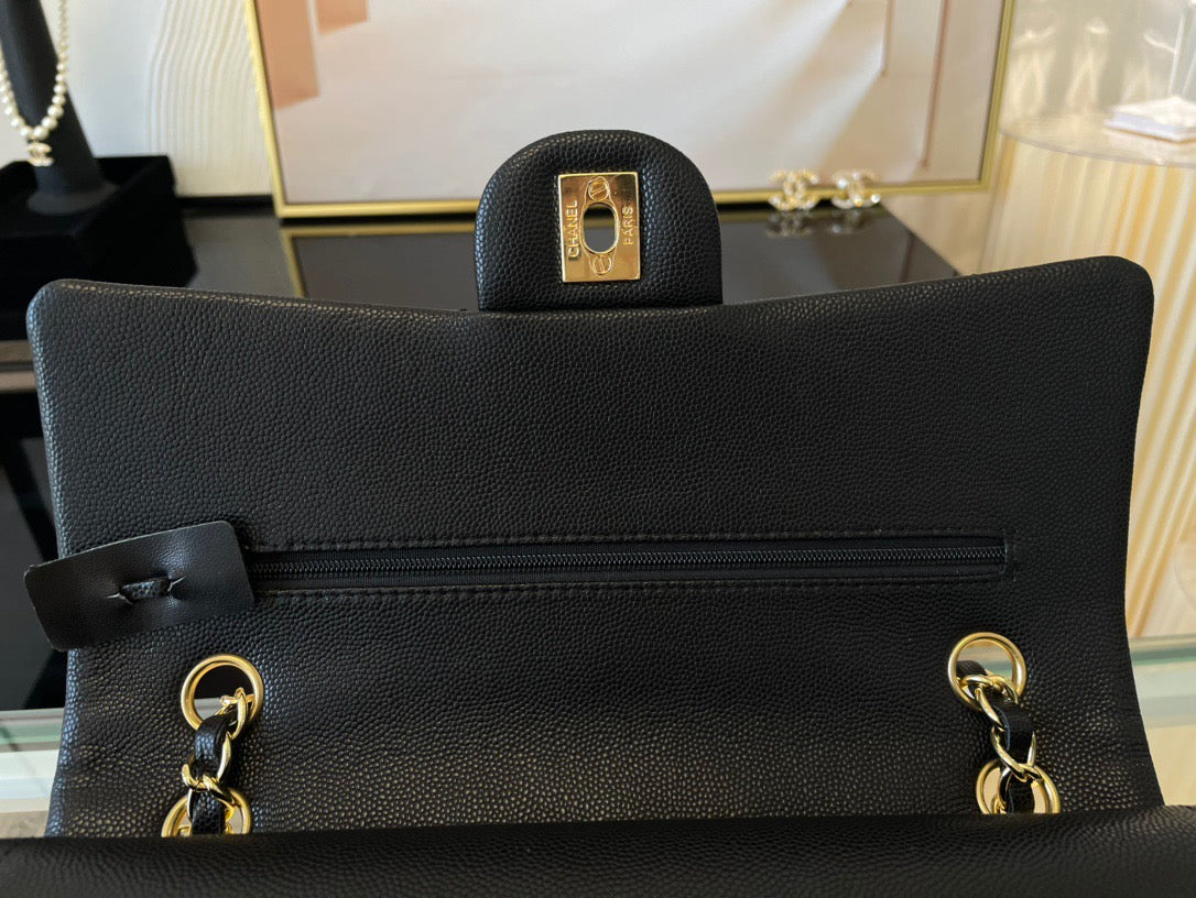 Chanel Classic Flap Medium In Black Calfskin