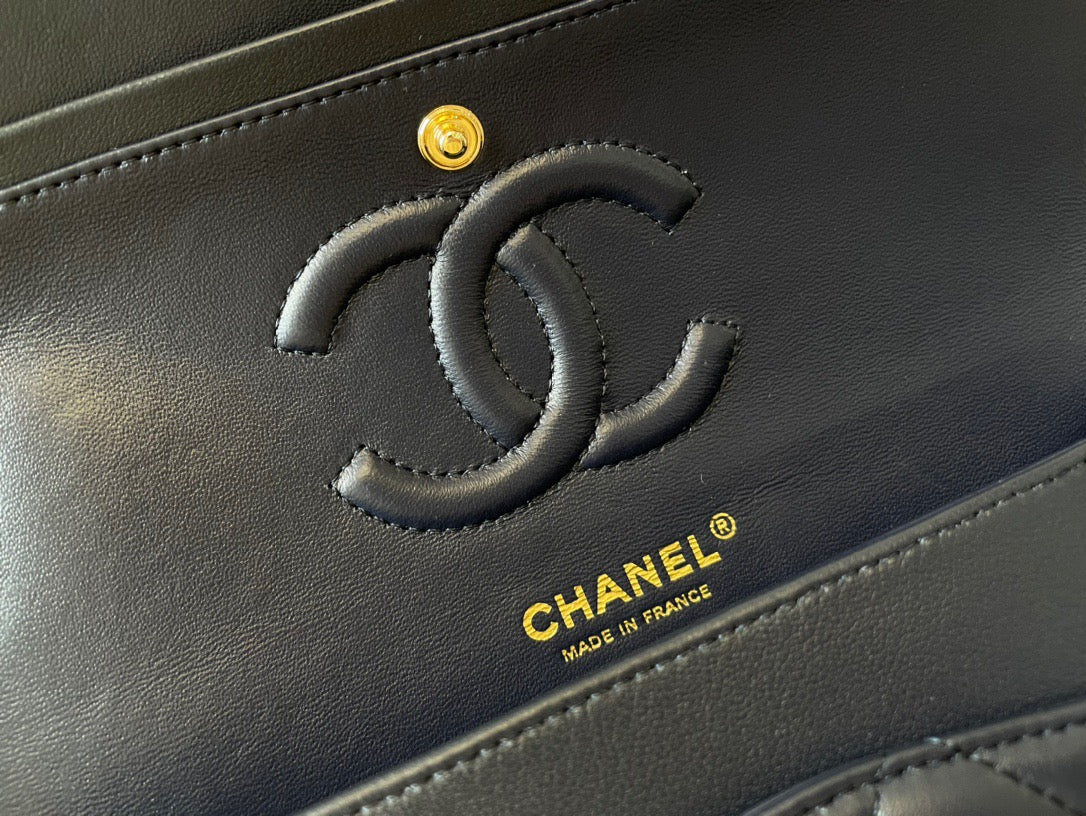 Chanel Classic Flap Medium In Black Lambskin