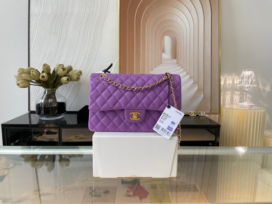 Chanel Classic Flap Medium In Purple Lambskin