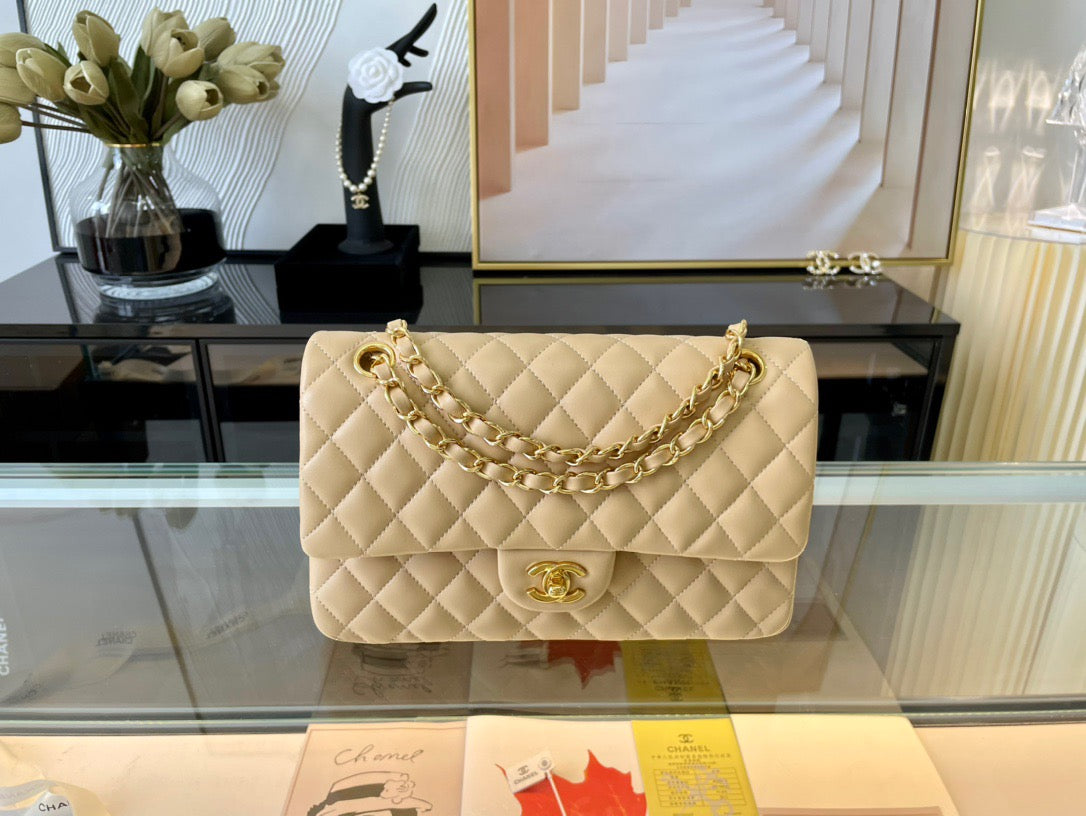 Chanel Classic Flap Medium In Jaune PoussinLambskin