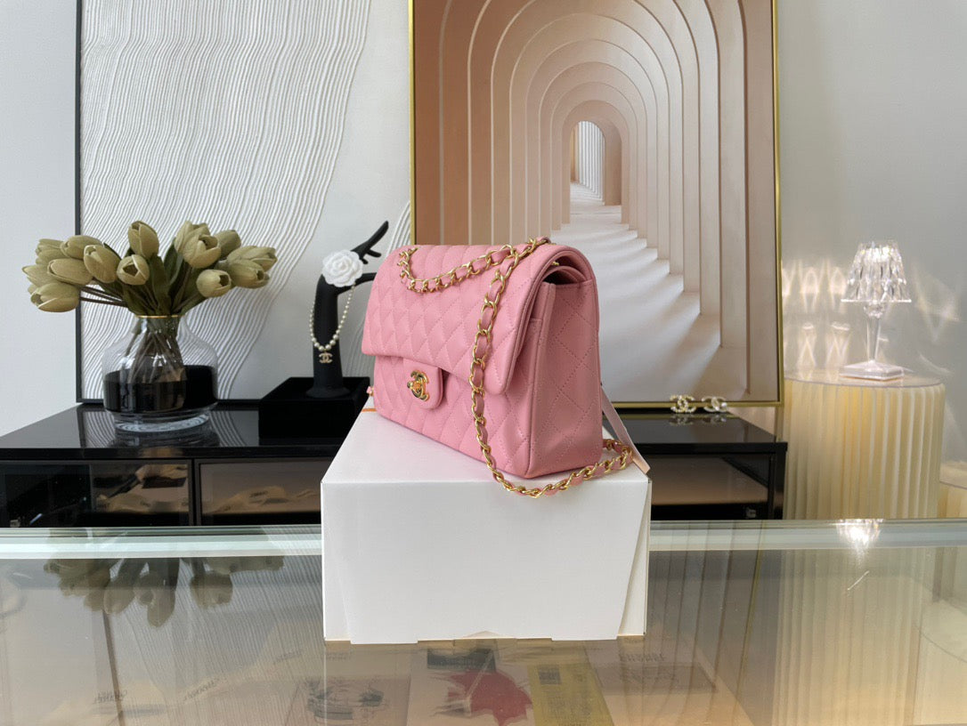 Chanel Classic Flap Medium In Pink Lambskin