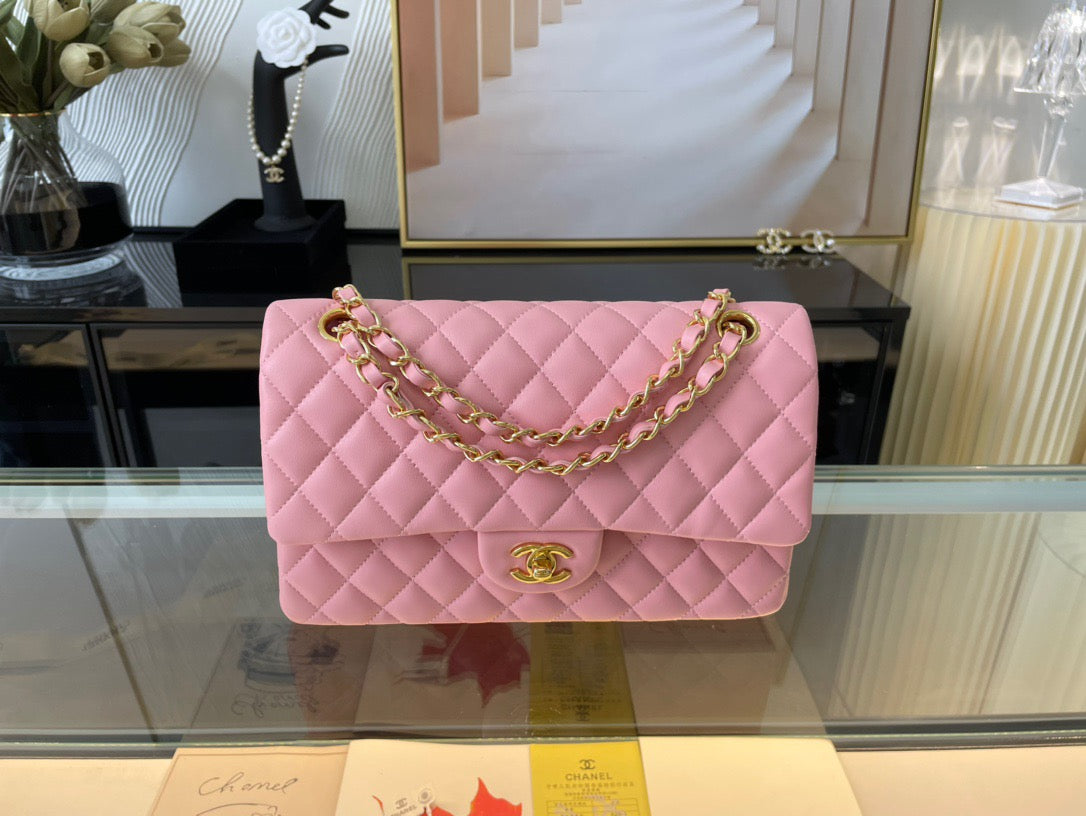 Chanel Classic Flap Medium In Pink Lambskin