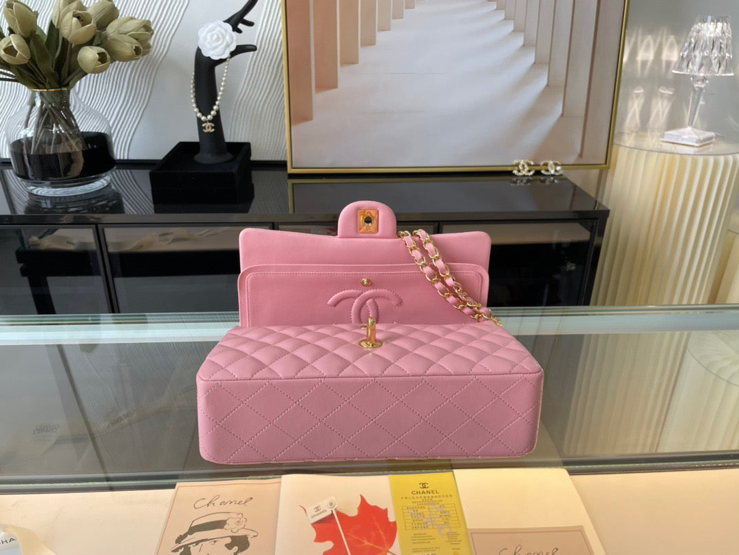 Chanel Classic Flap Medium In Pink Lambskin