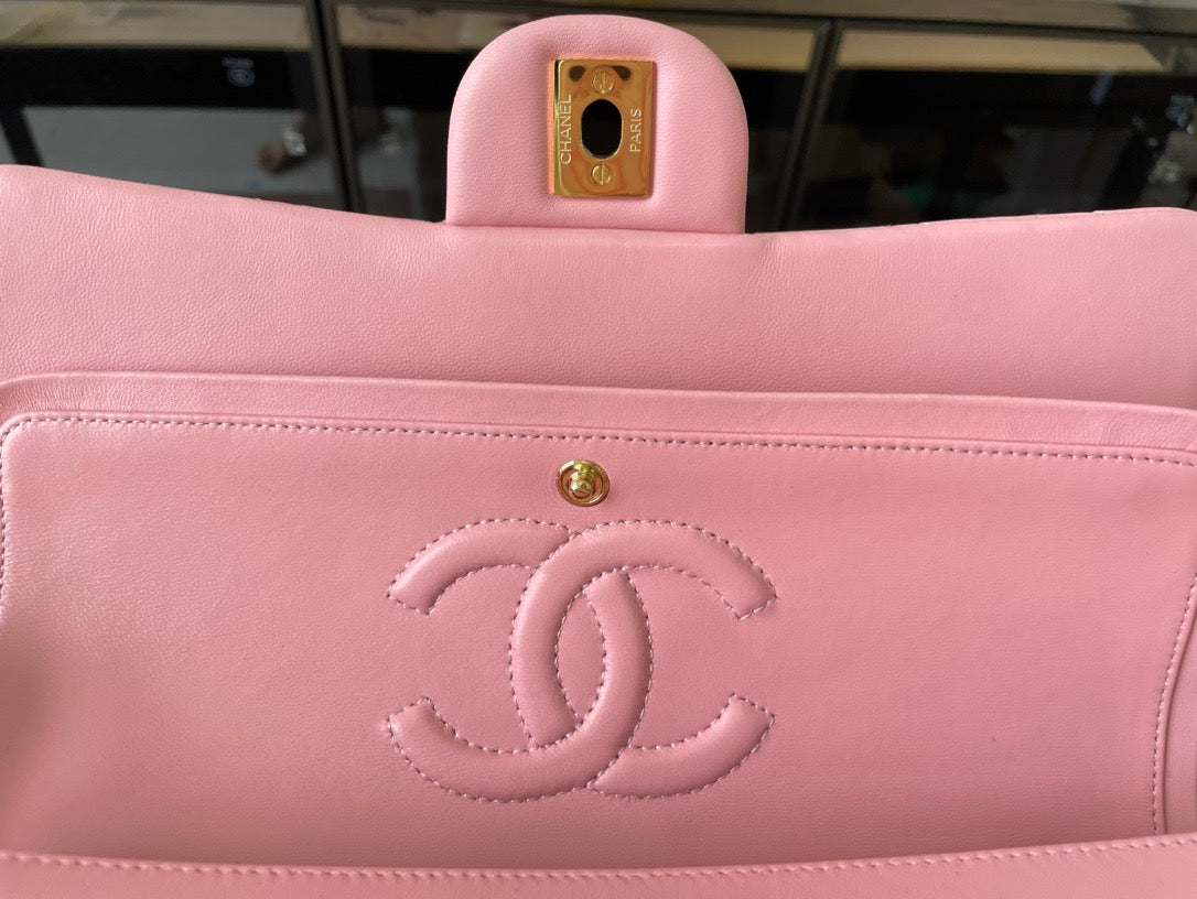 Chanel Classic Flap Medium In Pink Lambskin