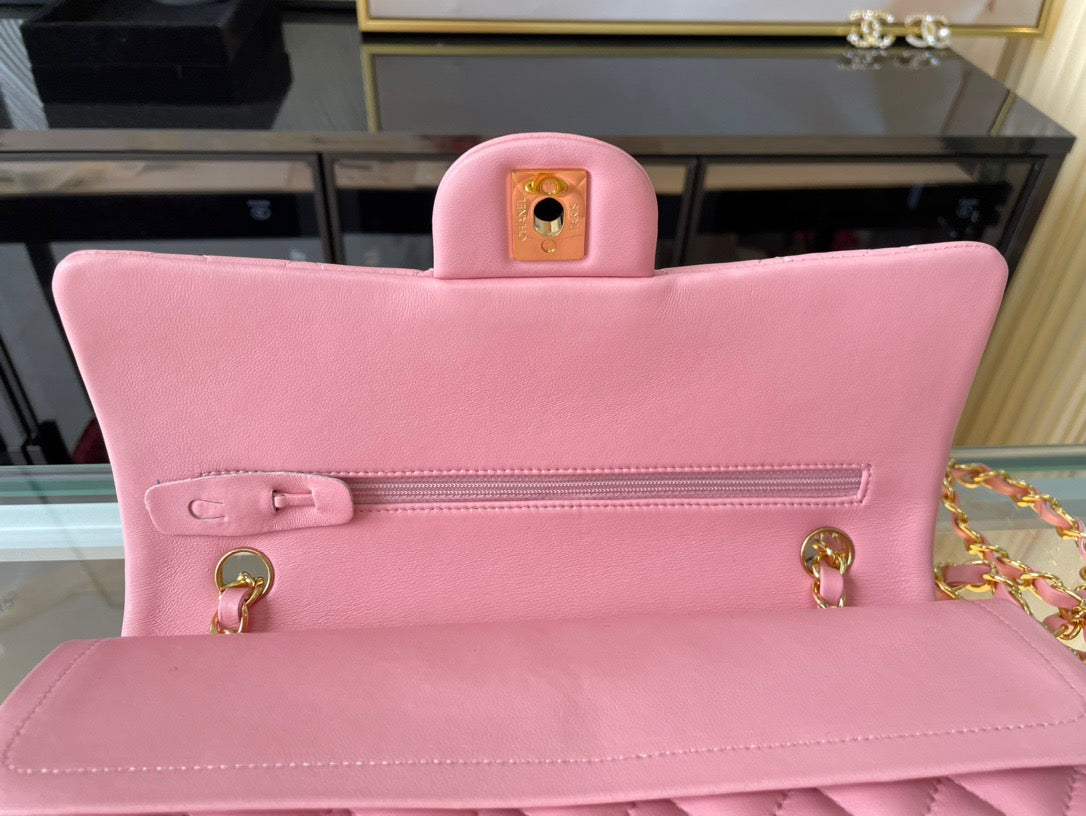 Chanel Classic Flap Medium In Pink Lambskin