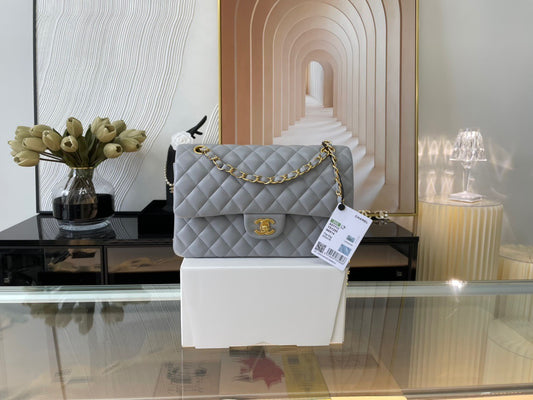 Chanel Classic Flap Medium In Gray Lambskin