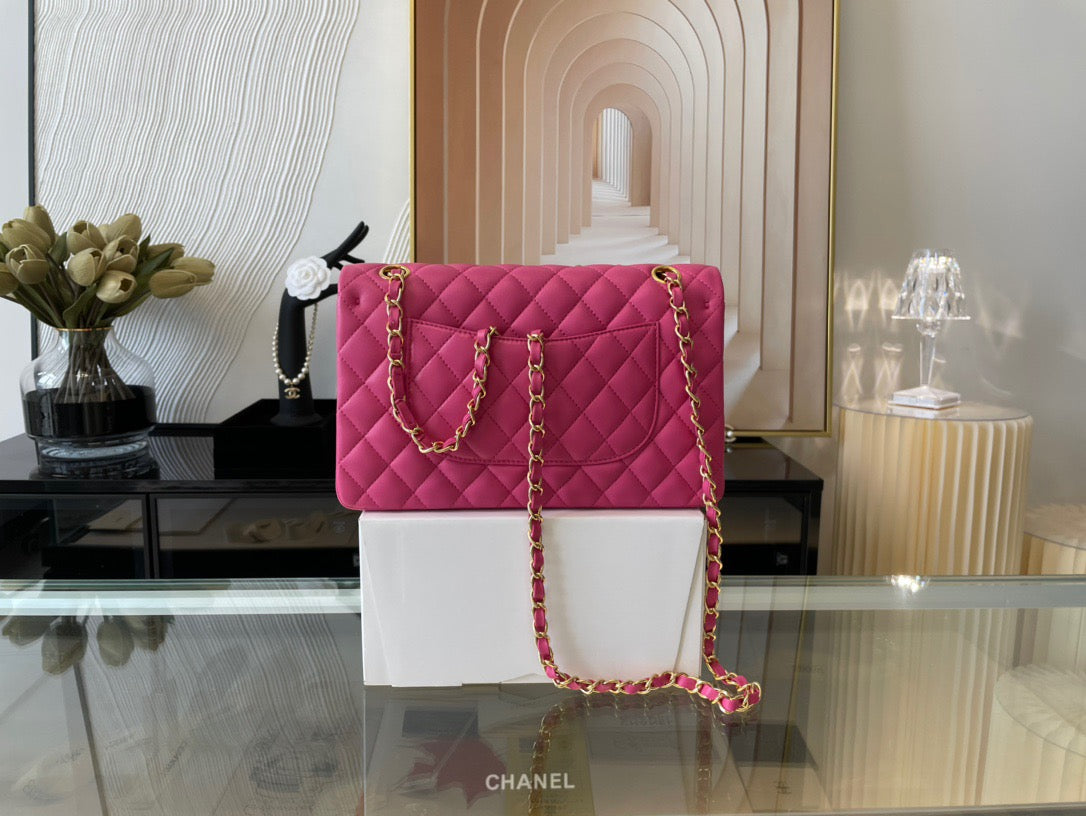 Chanel Classic Flap Medium In Rose Pink Lambskin