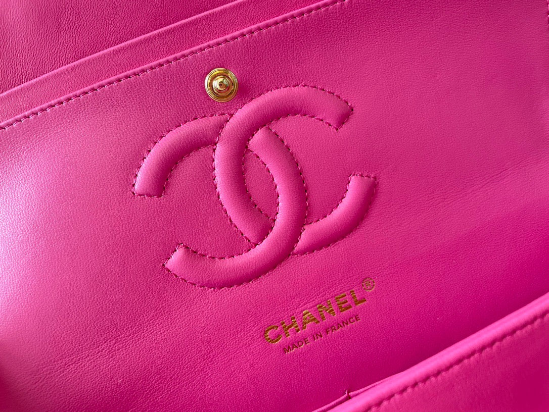 Chanel Classic Flap Medium In Rose Pink Lambskin