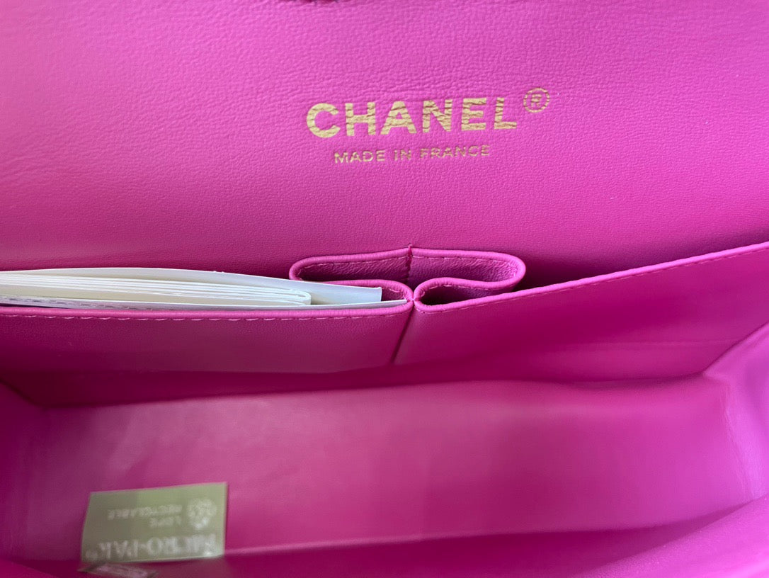 Chanel Classic Flap Medium In Rose Pink Lambskin