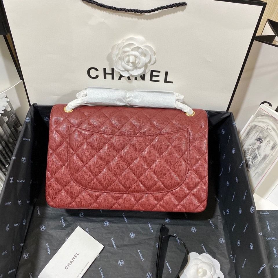 Chanel Classic Flap Jumbo In Rouge Tomate Calfskin