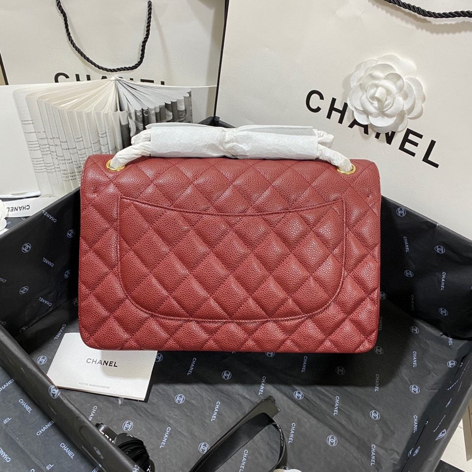 Chanel Classic Flap Jumbo In Rouge Tomate Calfskin