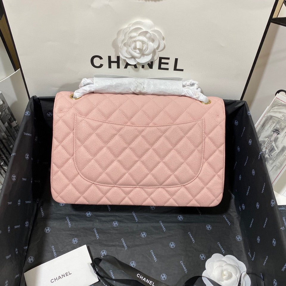 Chanel Classic Flap Jumbo In Pink Calfskin