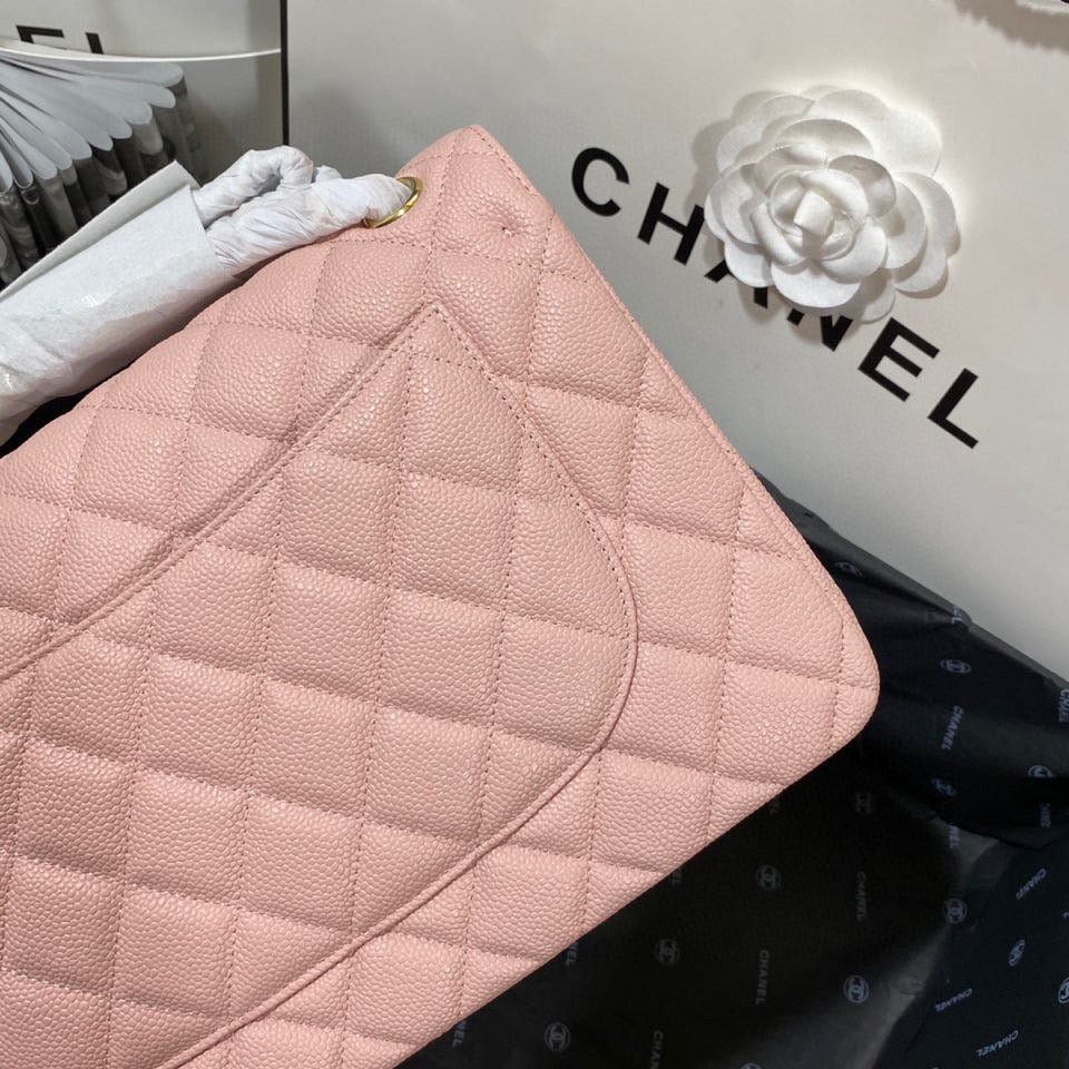 Chanel Classic Flap Jumbo In Pink Calfskin