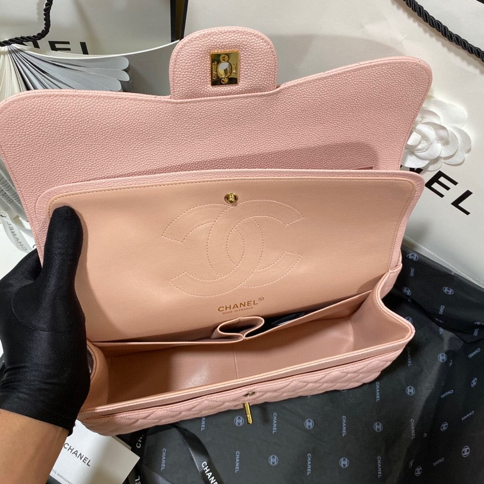 Chanel Classic Flap Jumbo In Pink Calfskin