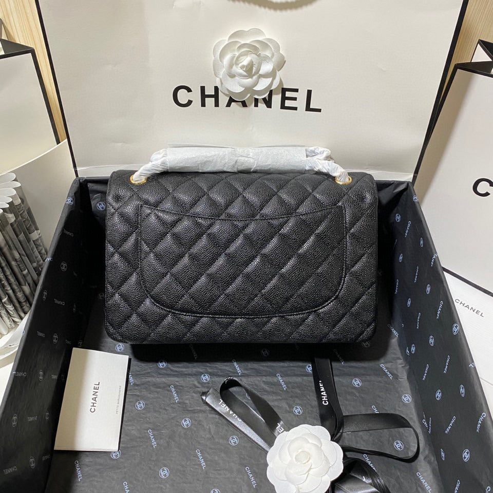 Chanel Classic Flap Jumbo In Black Calfskin