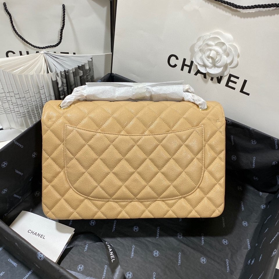 Chanel Classic Flap Medium In Apricot Calfskin