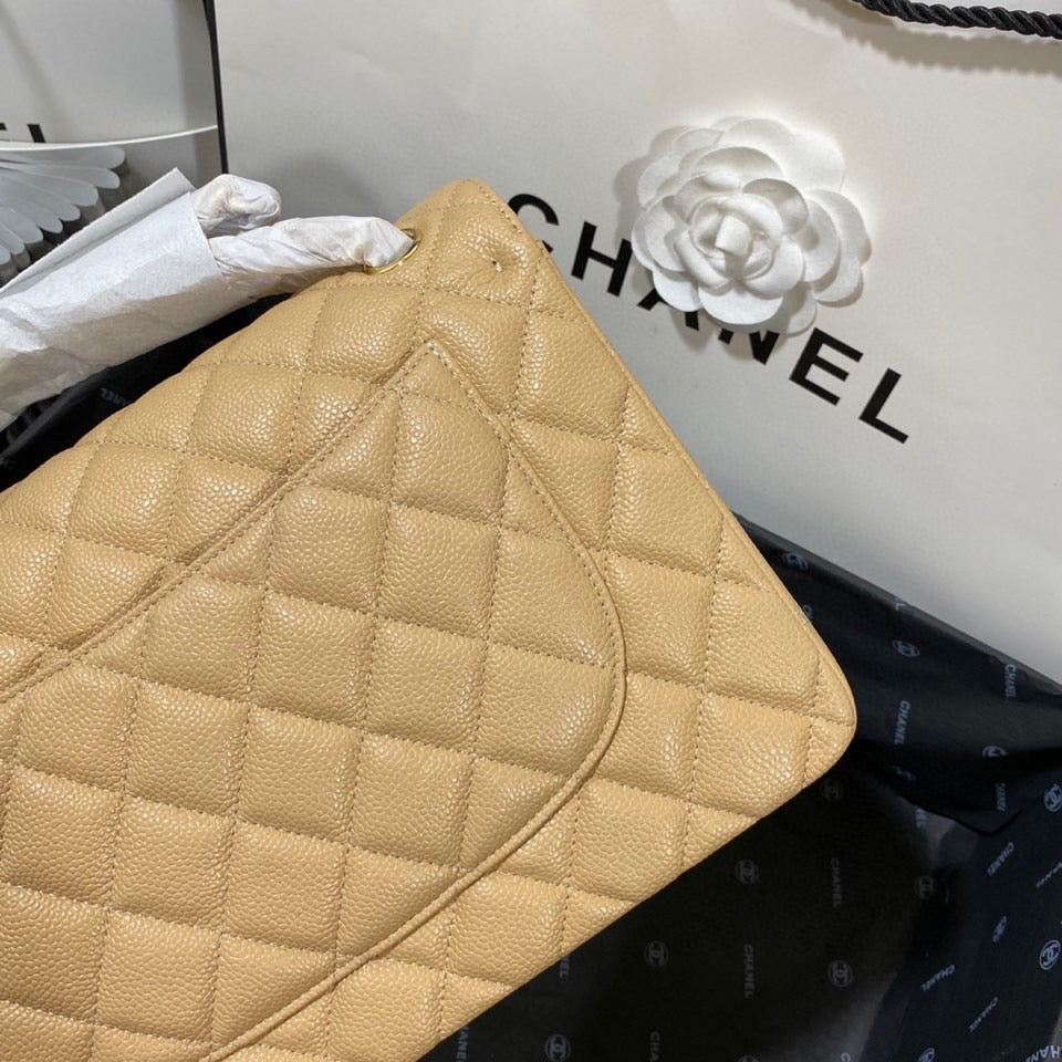 Chanel Classic Flap Medium In Apricot Calfskin