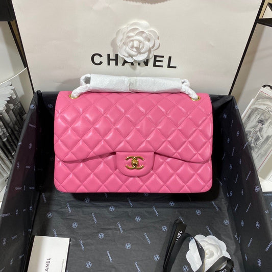 Chanel Classic Flap Jumbo In Pink Lambskin