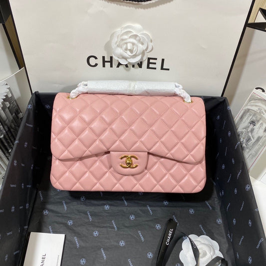 Chanel Classic Flap Jumbo In Light Pink Lambskin