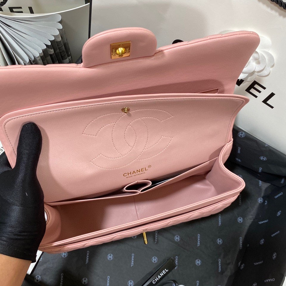 Chanel Classic Flap Jumbo In Light Pink Lambskin