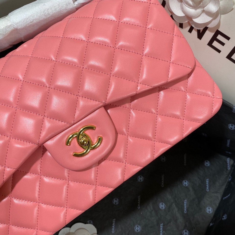 Chanel Classic Flap Jumbo In Pink Lambskin