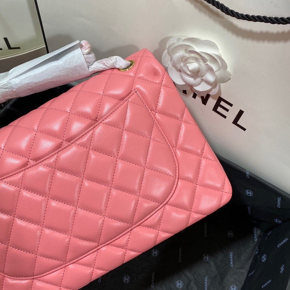 Chanel Classic Flap Jumbo In Pink Lambskin