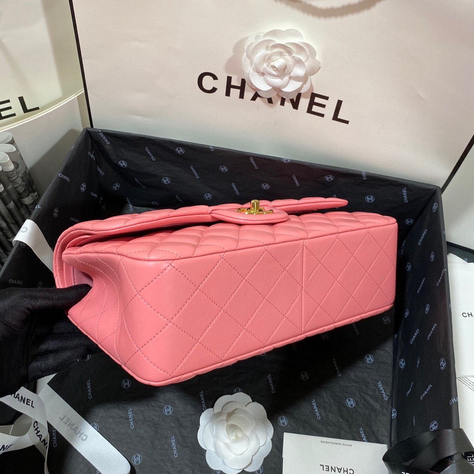 Chanel Classic Flap Jumbo In Pink Lambskin