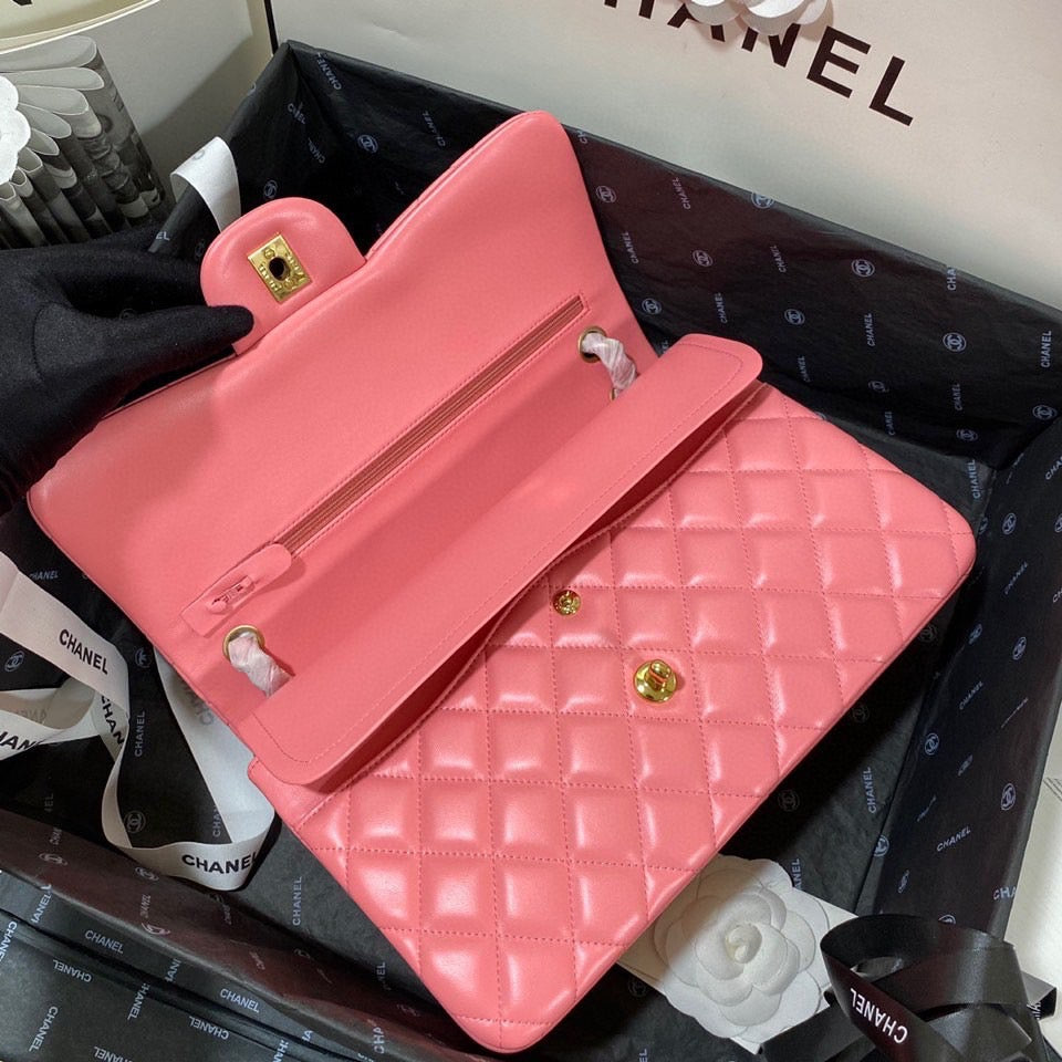 Chanel Classic Flap Jumbo In Pink Lambskin