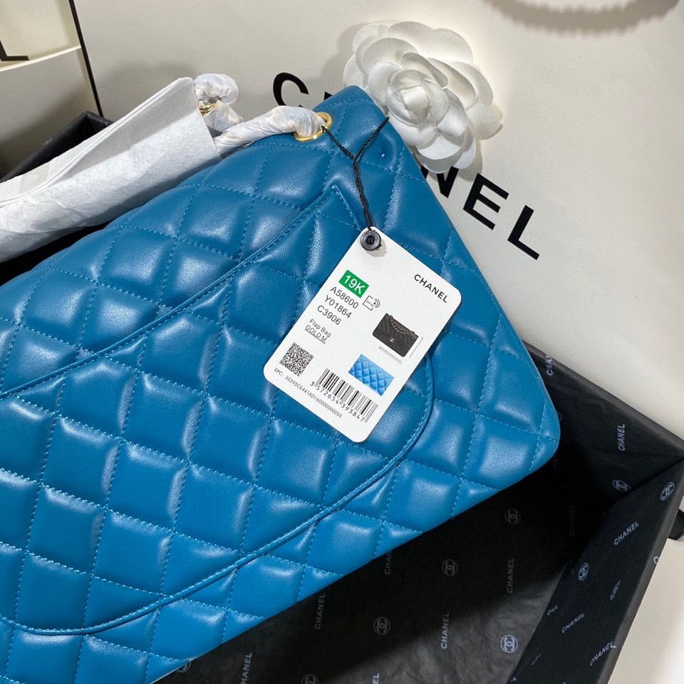 Chanel Classic Flap Jumbo In Dark Blue Lambskin