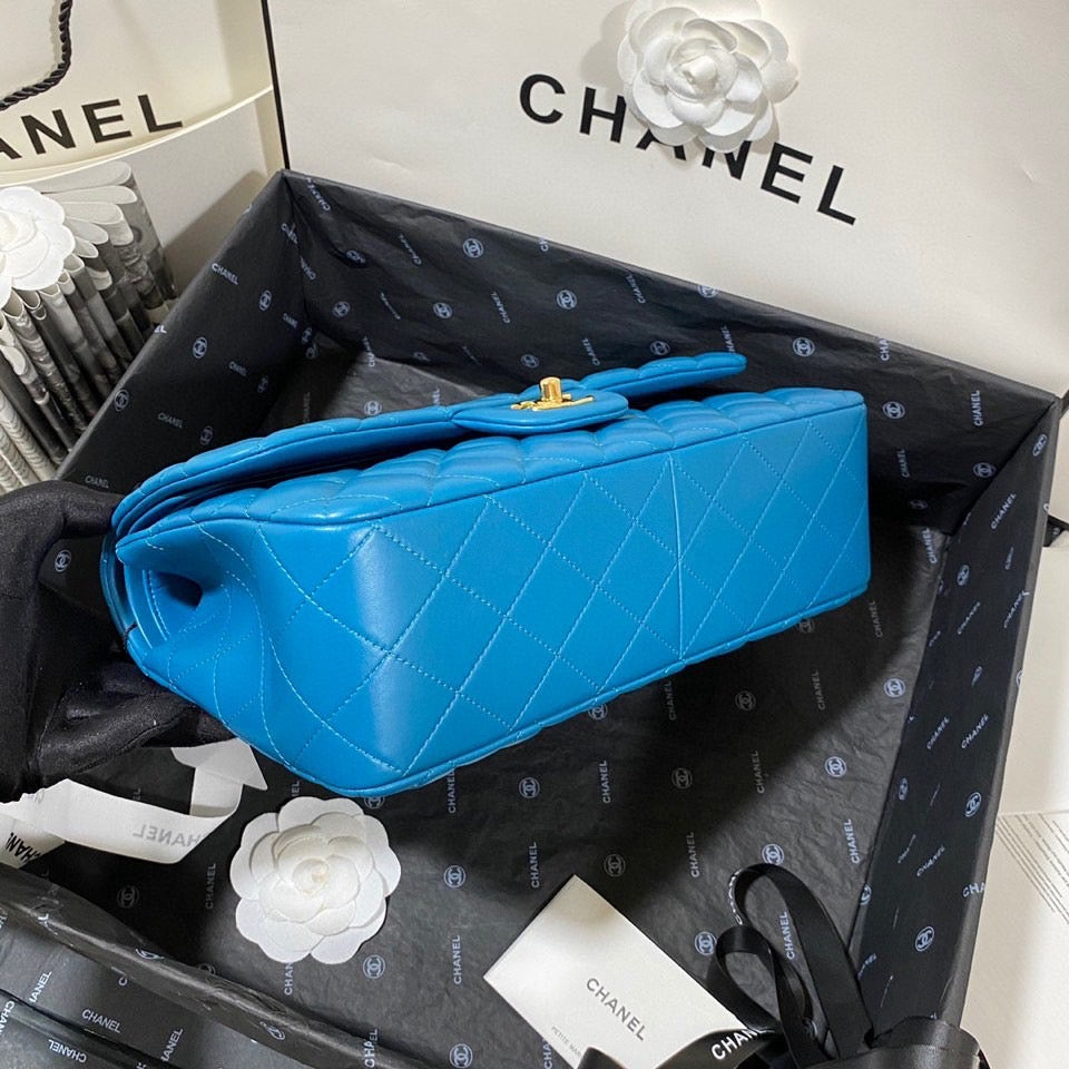 Chanel Classic Flap Jumbo In Dark Blue Lambskin