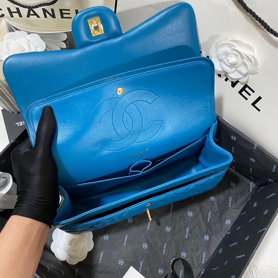 Chanel Classic Flap Jumbo In Dark Blue Lambskin