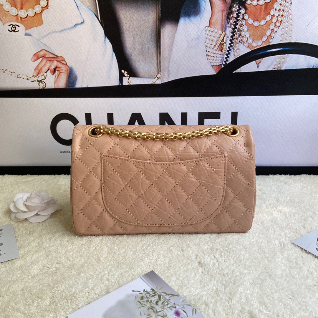 Chanel 2.55 Reissue 24 cm Flap Bag In Orange Pink