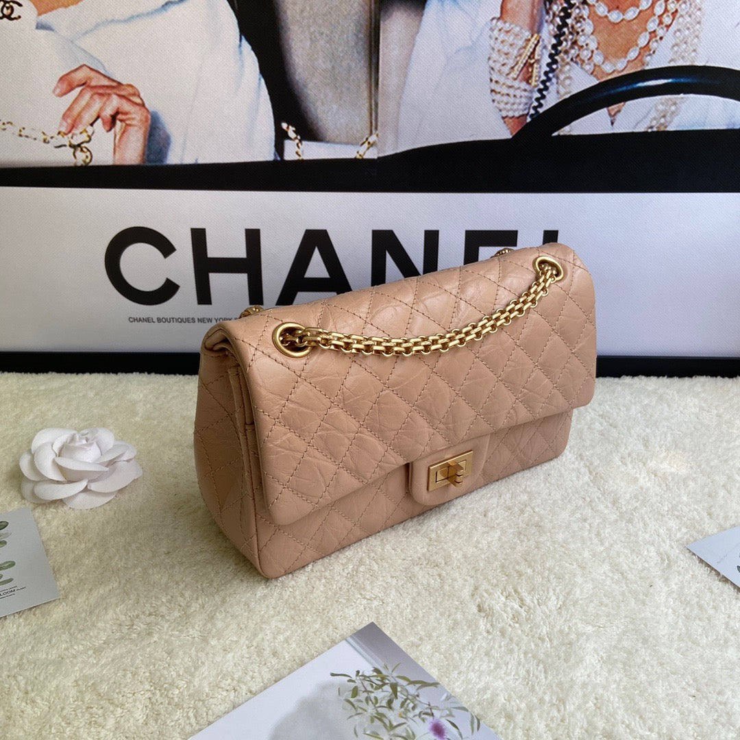 Chanel 2.55 Reissue 24 cm Flap Bag In Orange Pink