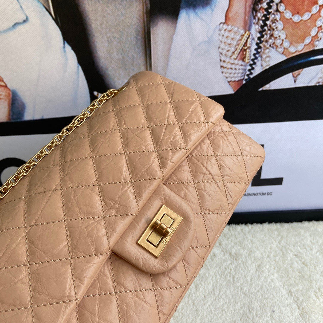 Chanel 2.55 Reissue 24 cm Flap Bag In Orange Pink