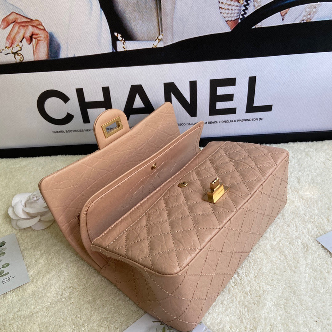 Chanel 2.55 Reissue 24 cm Flap Bag In Orange Pink