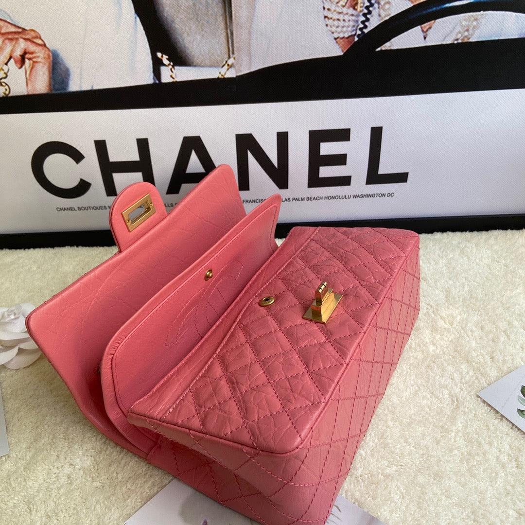 Chanel 2.55 Reissue 24 cm Flap Bag In Pomegranate Red