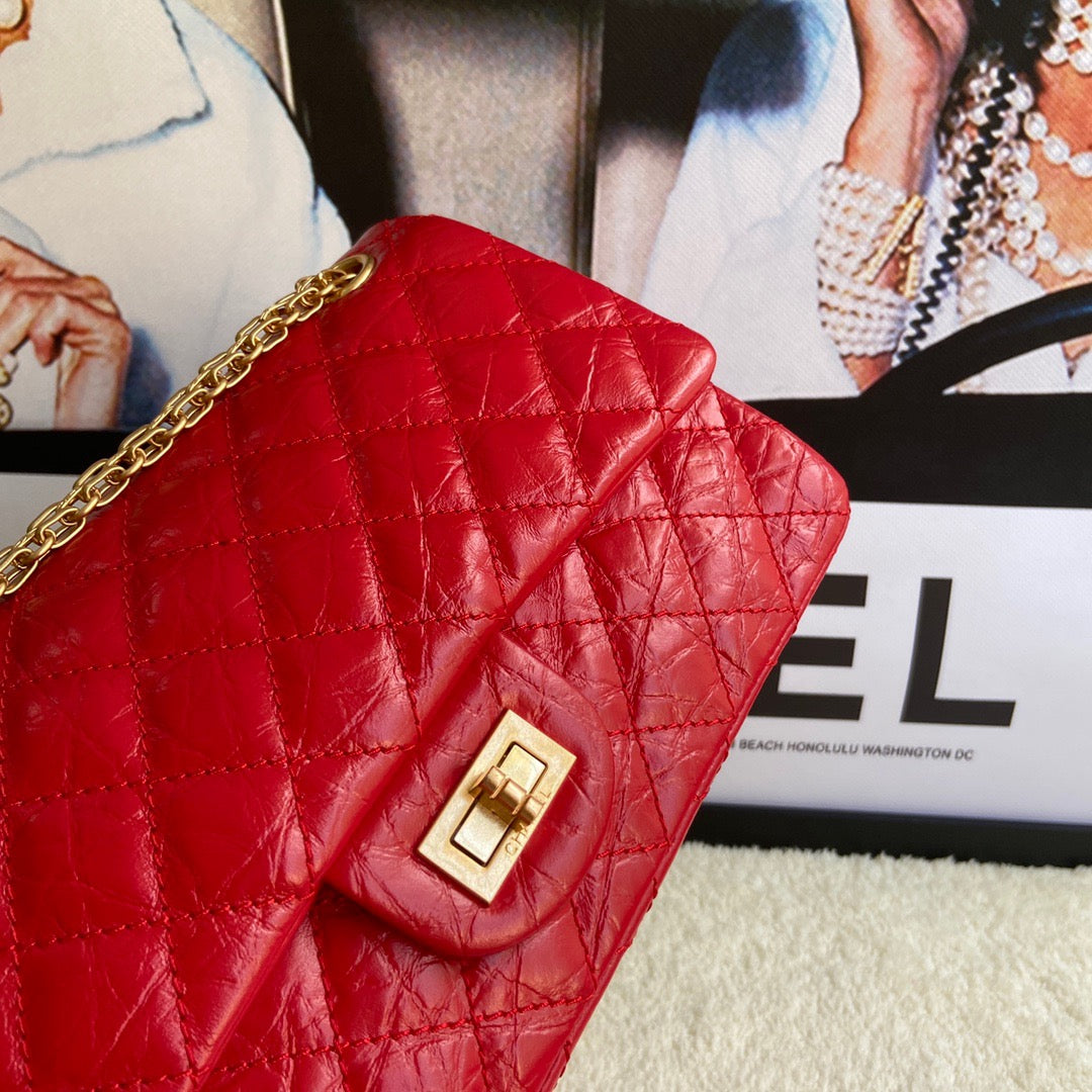 Chanel 2.55 Reissue 24 cm Flap Bag In Red