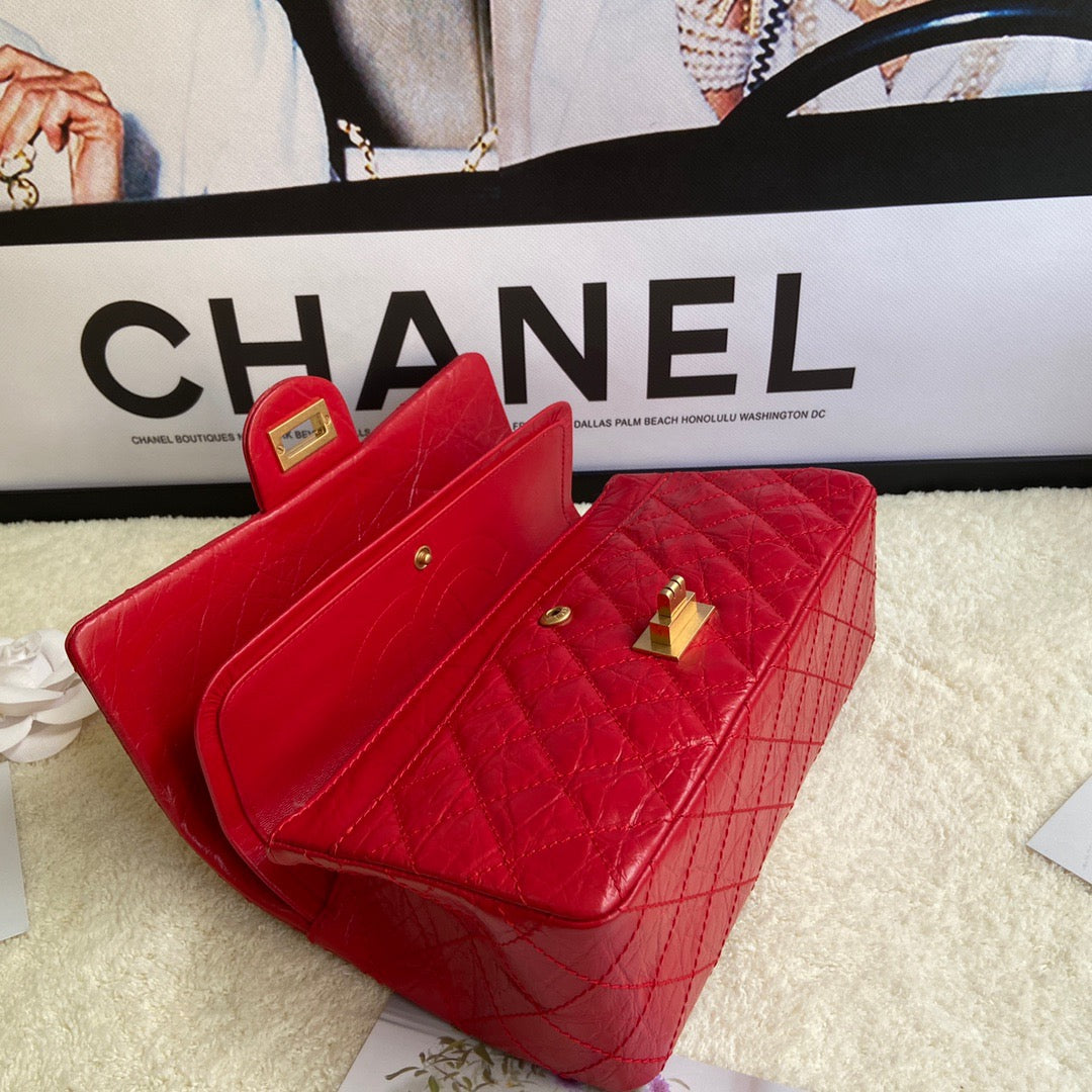 Chanel 2.55 Reissue 24 cm Flap Bag In Red